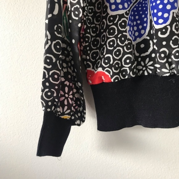 OSCAR DE LA RENTA Floral Crewneck Blouse - Picture 6 of 7